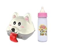 Di Finzione Per Bambini Set Abbigliamento Bambole Interattivo | Kit Alimentazione con Biberon e Cucciolo Parlante Giocattolo Set per Vestiti Bambola Finzione Bambini