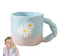 di fiori di - di caffè in ceramica da 400 ml, tazze da tè a fiori, adorabile allegria dinamica novità, bevande con manico grande | Affidabile per il cioccolato cha