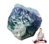 di fluorite naturale - Raballo Rainbow Gem Raballo per Reiki, cristalli e pietre curative | Pietra preziosa per meditazione, griglie di energia, rituali spirituali, preghiera, ha