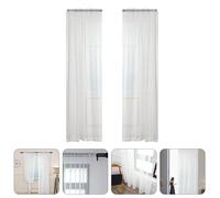 di garza da 2 pezzi da finestra di garza di voile tende trasparenti