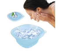 di ghiaccio viso - Bacino da bagno facciale in silicone con ghiaccio | Lavabo pieghevole per compressione fredda rassodante pelle, bacino riutilizzabile con vassoio incorporato pieghevole