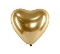 Di&Gi Palloncini Lattice Cuore Cromato Glossy Cm. 27 - Gold - Blister 50 Pezzi