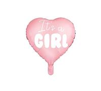 Palloncino a elio It's a Girl cuore rosa 48cm