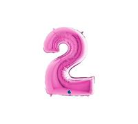 Di&Gi Palloncino Mylar Super Shape Numero Cm. 100 - Fuxia - N. 2