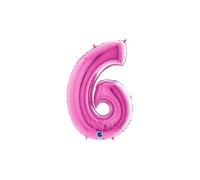 Di&Gi Palloncino Mylar Super Shape Numero Cm. 100 - Fuxia - N. 6
