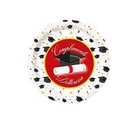 Di&Gi Piatti Carta Cm. 18 Laurea - Complimenti Dottoressa - Blister 8 Pezzi