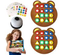 di Giochi Geometrici con Forme | Giocattolo Educativo Montesori, Colorato Puzzle in Legno per bambini, stimola Le Abilità motorie Fine e logica, il divertimento e l'Attività edu