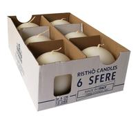 Di Giorgio Candele Sfere Bianche Diametro 6cm 6pz