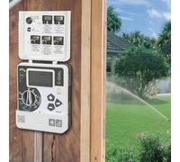 DI GIULIO SRL Rain C-Dial Centralina Irrigazione, Timer da Parete, Nero e Bianco, Plastica, 6 Zone, 2 Programmi, per Giardino e Orto Indoor (6 Zone)