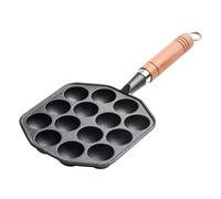 di griglie - 33x18x3cm Grill padella con 14 cavità, padella per cucina interna, piastra di polpo giapponese piastra, padelle di ghisa in ghisa per cottura per cottura.