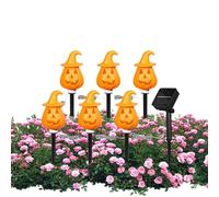 di Halloween all'aperto | Halloween Solar Pumpkin Ground Stake Light - arancione regolabile inserto a terra espositore decorazioni da giardino per portico, cortile, tomba, patio esterno