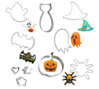 di Halloween | Mini set di taglierine per per biscotti, forme natalizie di Halloween - Biscotti divertenti Biscotti fondente da forno Cake Topper Strumenti di decorazione per