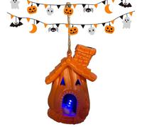 di Halloween per interni - 8 x 6,5 x 11 cm frequenza interna Haunted House Lights | Spooky Gothic Pumpkin Ornamento | PP illuminazione per zucca per casa, prato, camera da, feste, interni