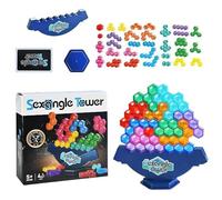Di Impilamento Del Bilanciamento Della Torre -Sechseckige Stapelbausteine | Impilo Esagonale Bl0cks | Gioco Di Apprendimento Educativo Per Bambini Adulti | Attività Di Famiglia Divertente Per