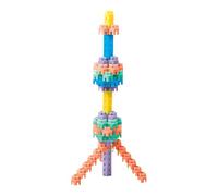 Di Impilamento Esagonale | 100x Giocattolo Di Gruppo Di Particelle Piccoli | Building Educativi Kit Giocattolo A Più Colori, Per Età 3+ Elementari Assemblaggio Semplice: Facile Pulizia: I