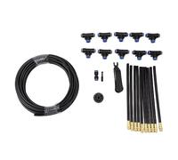 di Irrigazione Fuori Terra, Kit Ugello Pieghevole Regolabile a 360 Gradi con Tubo in PE da 10 M, per Irrigazione di Piante da Esterno in Serra (Norma europea)
