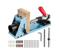 Di kit di maschere for fori tascabili M4 Alluminio aggiornato Falegnameria regolabile for falegnameria Guida for la perforazione del legno Set di strumenti for intagliare