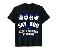 Dì la consapevolezza della sindrome di Boo Steven Johnson Halloween Maglietta