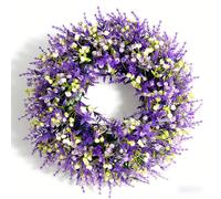 di lavanda finta, abbinata a una di lavanda viola realistica e un motivo a cielo stellato, adatta per decorazioni festive e allestimenti per feste, può essere appesa al portico, al davanzale o alla fi