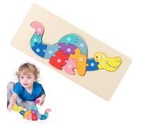 Di Legno Con Motivi - Legno 30x12,7x0,5cm Puzzle Prescolastico Dinosauro | Giocattolo Educativo Colorato Per 2-5 Anni, Per Apprendimento STEM, Scuola Materna E Sviluppo Int
