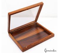 Di Legno Gemma Display Box Custodia Con Acrilico Coperchio - Vuota / Scatole