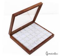 Di Legno Gemma Display Box Custodia Con Acrilico Coperchio - Vuota / Scatole