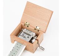 Di Legno Mano Manovella Carillon Regalo Con Foro Perforatrice E Carta Nastri