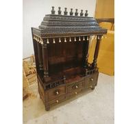 Di legno per Hindu Wood Ghar Puja Handcrafted Wall Teak Mandir Pooja Home Temple