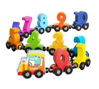 Di Legno - Set Magnetico Educativo Per Asilo - Apprendimento Interattivo Numeri E Colori Per Bambini 1-3 Anni Divertimento Familiare In Casa E Aula