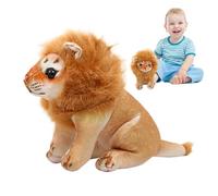 di leone imbottito - leone Pieno animali | Pluscia di bambola Lions carine | Decorazione della camera, a, giocattoli comodi per abbraccio per il soggiorno auto che calma la bambola per