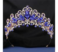 Di Lusso AB Colore Cristallo E Corona Di Nozze Reali Con Goccia D'acqua Diadema Da Sposa Per Pageant Copricapo, Tiaras, Diadema d'oro diadema per donne accessori per capelli da sposa