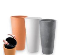 Dimartino Vaso Tirso Plus in resina Ø40xH78 cm 65 L Terracotta marrone