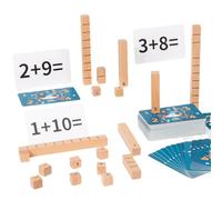 di Matematica in Legno - Manipulanti educativi per i Giocattoli per l'apprendimento di Numeri di 1 ° | Solid Durability Board Game Style Building Set Family, Friends, Classroom Activity