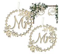 di Matrimonio Mr. & Mrs. - Elegante Decorazione di sgabelli in Legno per la Sposa e Lo Sposo | di feci Creative per i Tempi del Motto e Le celebrazioni di coinvolgimento. Boschi Fatti di