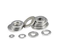 di metallo, Rondelle piatte in acciaio inossidabile 304, dimensioni multiple, confezione standard Din9021(M5x10x1 x50pcs)