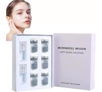 Di Microinfusione per Viso, Kit Aghi Rassodante Pelle, Kit Microaghi con Siero Microneedling per la Cura della Pelle Imperfetta per Tutti i Tipi di Pelle,2+6