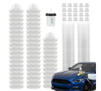 di miscelazione spray per vernice senza lavaggio, kit spray per auto, 50 tazze interne graduate con coperchi, 20 tappi, anello di fissaggio esterno riutilizzabile, strumenti e sicuri |