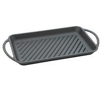 Di.Mo Casa Collection Ghisa Griglia Rettangolare Padella con Maniglie, 39 cm Lunghezza x 22 cm Larghezza
