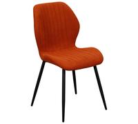 DI.MO Sedia Jole Tessuto Terracotta con Gambe in Metallo Nero - Elegante e Confortevole