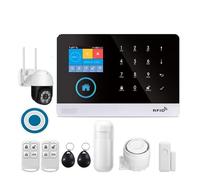 Di monitoraggio 'allarme intelligente for la casa GSM Host di allarme sicurezza con sensore movimento e Tuya Smart App Steue(Set 9)