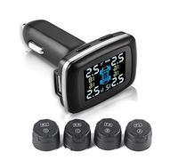 di Monitoraggio della Pressione dei Pneumatici, Sensore Tpms con 4 Sensori Esterni Sensore di Pressione dei Pneumatici ABS Digitale 12 V per il Monitoraggio della Pressione