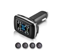 di monitoraggio della pressione dei pneumatici TPMS con presa USB, accendisigari allarme auto wireless universale Display LCD 4 sensori esterni (TPMS esterno) Per uso di laboratorio(Internal sensor)