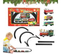 di Natale, ABS 18.31 pollici di pista | Set di treni per giocattoli con auto locomotive e pista, i piccoli treni per bambini giocattoli natalizi donazione set di tråin (nessuna batteria) | Gioco