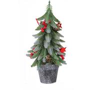 di Natale da 7x7x20 cm a 7,5x7,5x32 cm con bacche rosse e supporto in leg