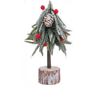 di Natale da 7x7x20 cm a 7,5x7,5x32 cm con bacche rosse e supporto in leg