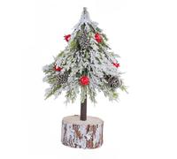 di Natale da 7x7x20 cm a 7,5x7,5x32 cm con bacche rosse e supporto in leg