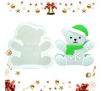 Di Natale In Silicone, Per Orso Di, Silicone Non Stick, Stampo Di Rilascio Facile, Sapone In Resina A Candela, Decorazioni Per Cupcake Da Forno, Forniture Artigianali Per Le