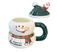 di Natale Per Bambini: Carina Da 500 Ml, Tazze Da Caffè Di Natale, Con Manico E Coperchio, Carina Decorazione Della Casa In Ceramica Per Il Freddo, Picnic, Acqua All'aperto, Falò, Tè