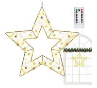 Di Natale Per Finestre, 8 Modalità Decorazioni Per Feste Interne, Silhouette Di Stella Luce Scintillante Con Timer, per Camera, Porta d'ingresso, Festa, Celebrazione Inverno