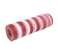 di Natale Rotolo in mesh a strisce, larghezza 25,9 cm x lunghezza 9,1 m, | Nastro per Lavoretti e Hobby Fai da Te per albero di Natale, ghirlanda, bouquet floreale,